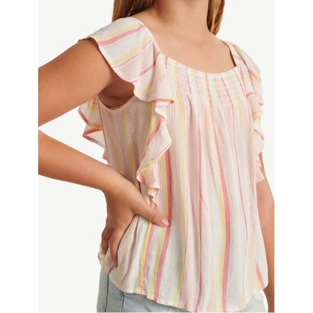 Justice ruffle top